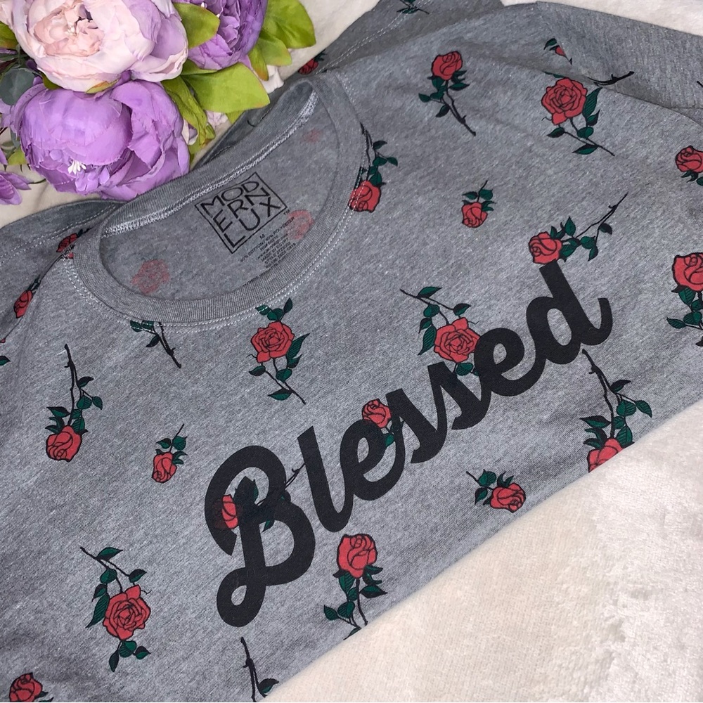 FINAL PRICE!!  NEW Modern Lux Blessed Rose T-shirt